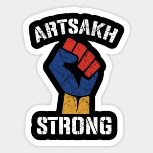 Distressed Artsakh Strong Artsakh is Armenia - Armenian Flag Sticker